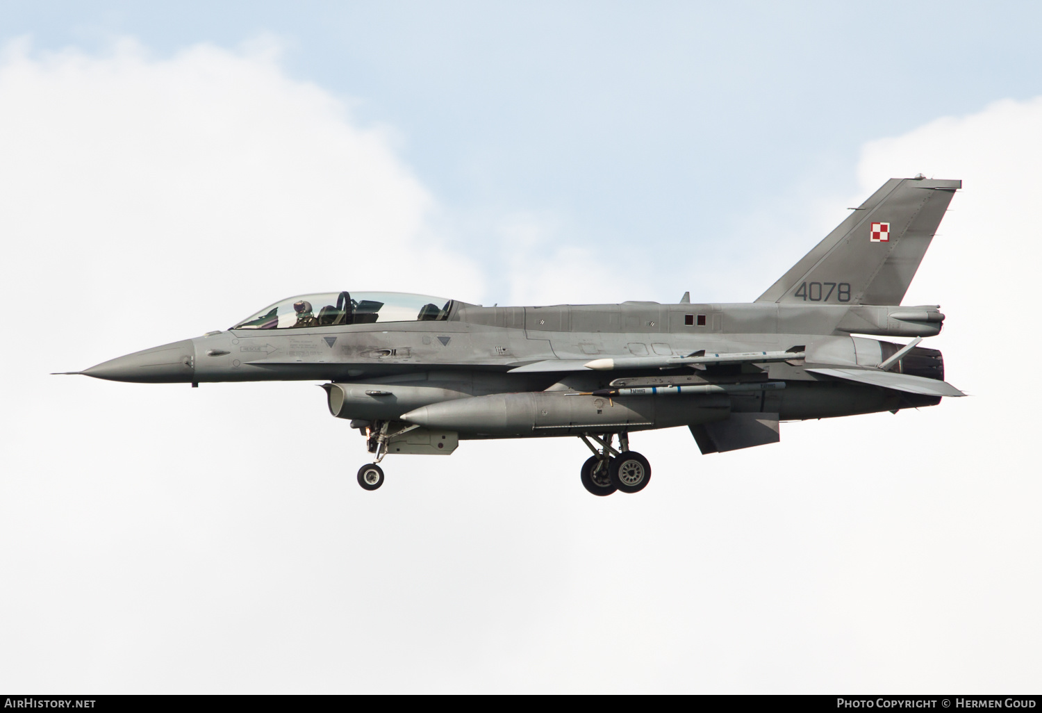 Aircraft Photo of 4078 | General Dynamics F-16D Fighting Falcon | Poland - Air Force | AirHistory.net #187663