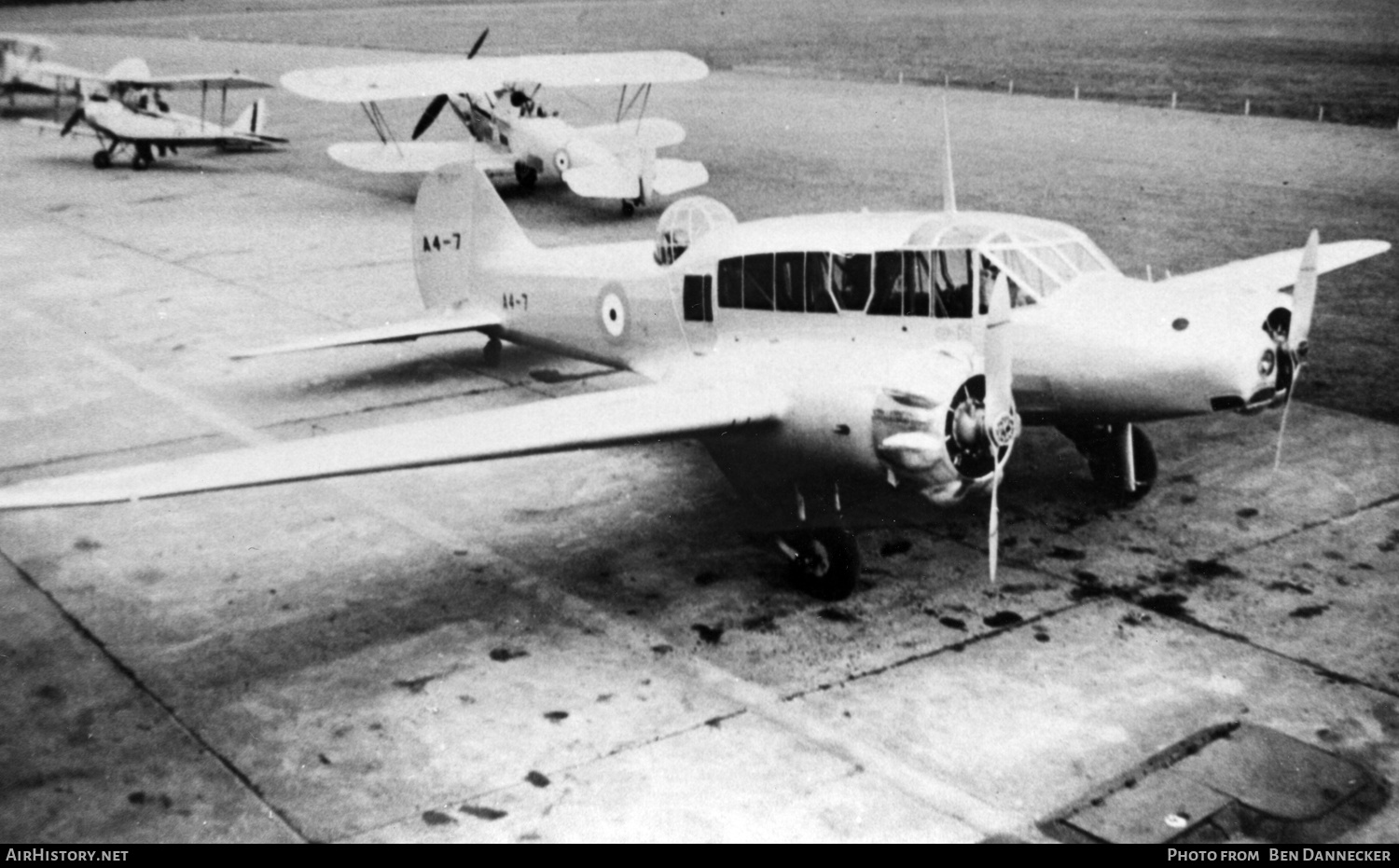 Aircraft Photo of A4-7 | Avro 652A Anson I | Australia - Air Force | AirHistory.net #187862