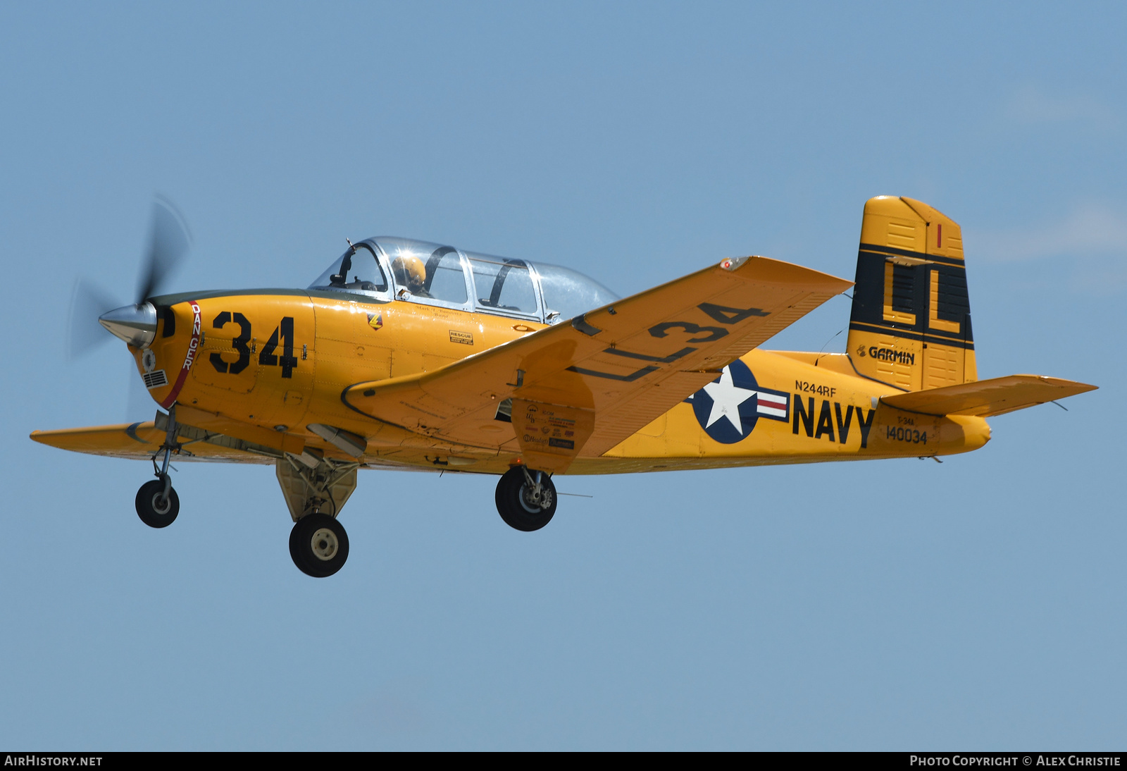 Aircraft Photo of N244RF / 140034 | Beech T-34A Mentor | USA - Navy | AirHistory.net #187932