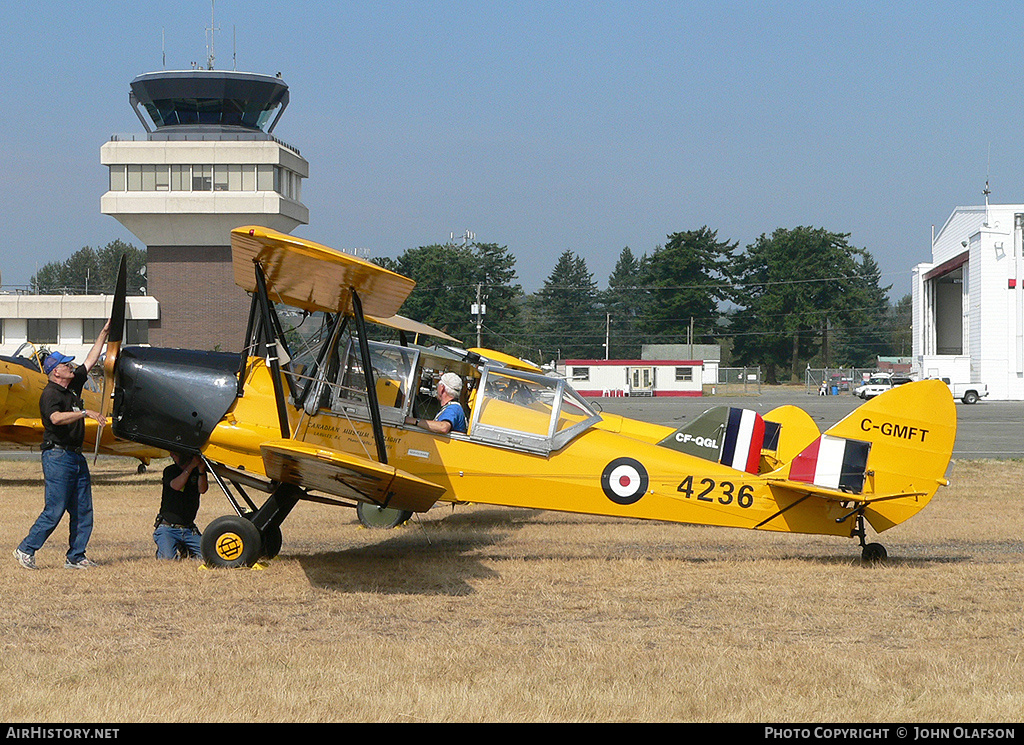 Aircraft Photo of C-GMFT / 4236 | De Havilland D.H. 82C Tiger Moth II | Canadian Museum of Flight | Canada - Air Force | AirHistory.net #187944