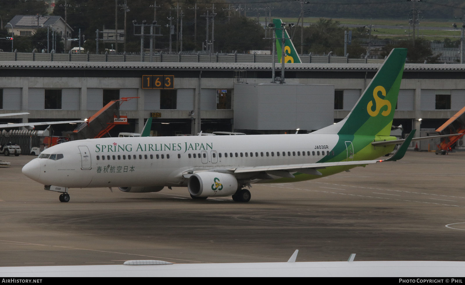 Aircraft Photo of JA03GR | Boeing 737-86N | Spring Airlines Japan | AirHistory.net #187975