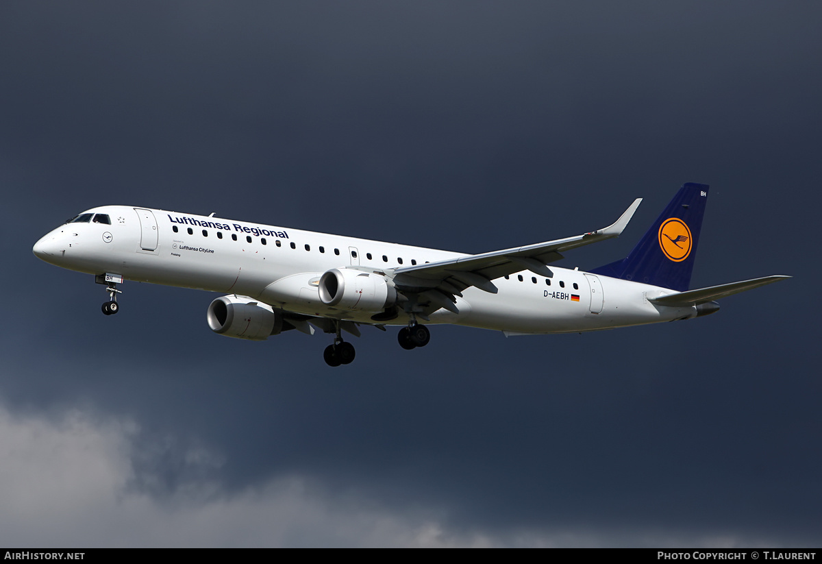 Aircraft Photo of D-AEBH | Embraer 195LR (ERJ-190-200LR) | Lufthansa Regional | AirHistory.net #188033