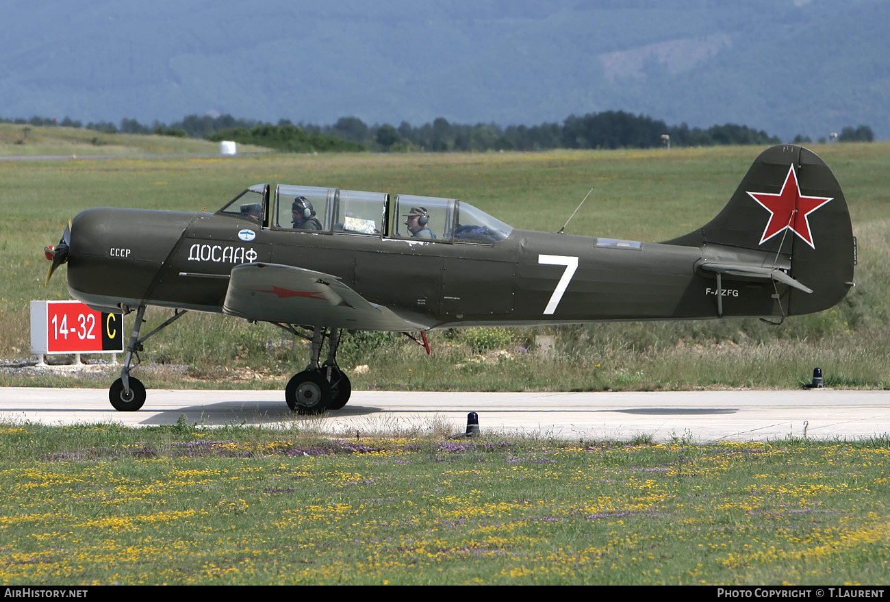 Aircraft Photo of F-AZFG / 7 white | Yakovlev Yak-18A | Soviet Union - Air Force | AirHistory.net #188560