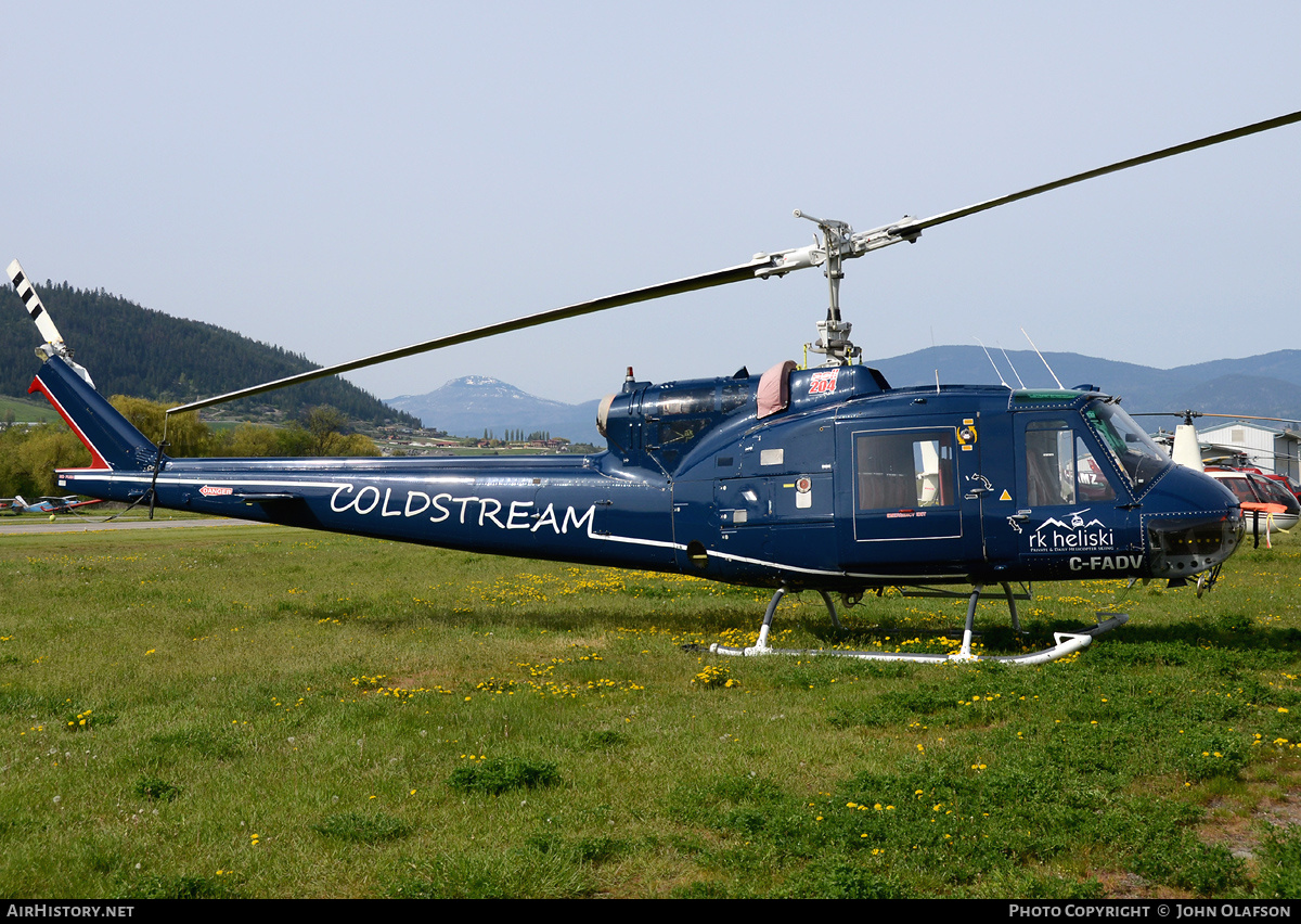 Aircraft Photo of C-FADV | Bell 204B | Coldstream Helicopters | AirHistory.net #188564