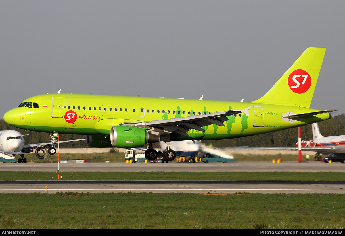 Aircraft Photo of VP-BHL | Airbus A319-114 | S7 Airlines | AirHistory.net #188639