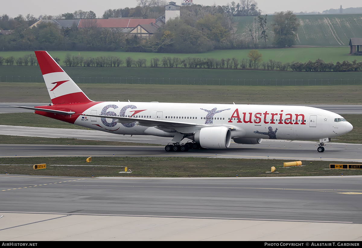 Aircraft Photo of OE-LPF | Boeing 777-2Q8/ER | Austrian Airlines | AirHistory.net #188643