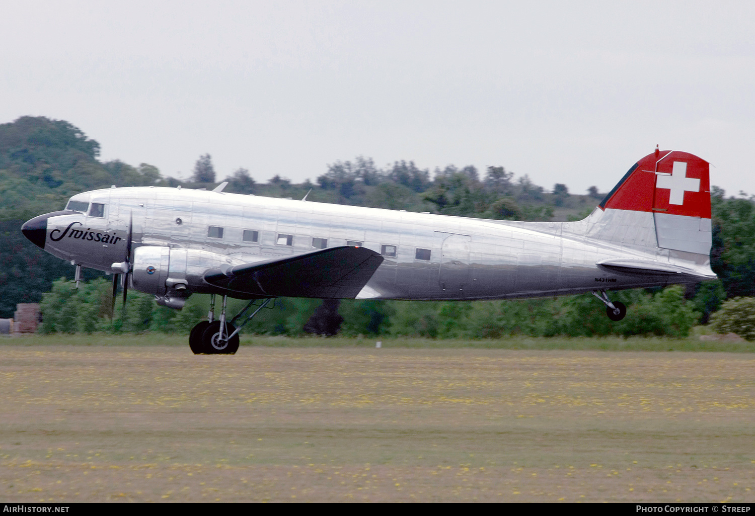 Aircraft Photo of N431HM | Douglas DC-3(C) | Swissair | AirHistory.net #188757