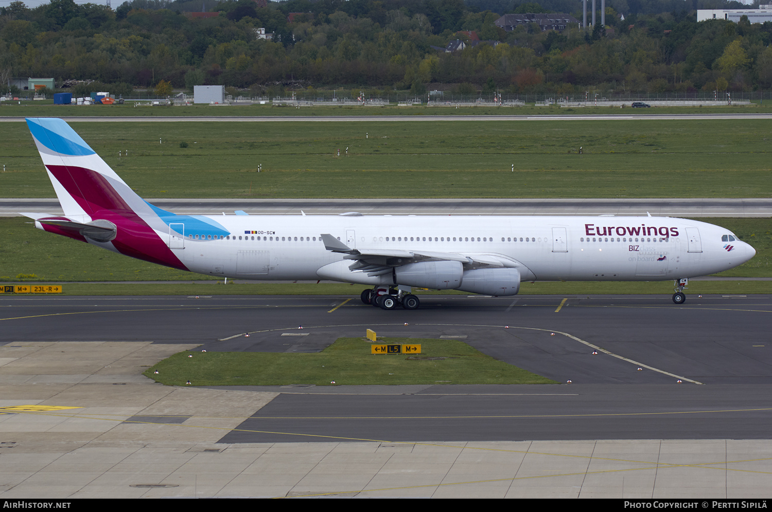 Aircraft Photo of OO-SCW | Airbus A340-313 | Eurowings | AirHistory.net #188876