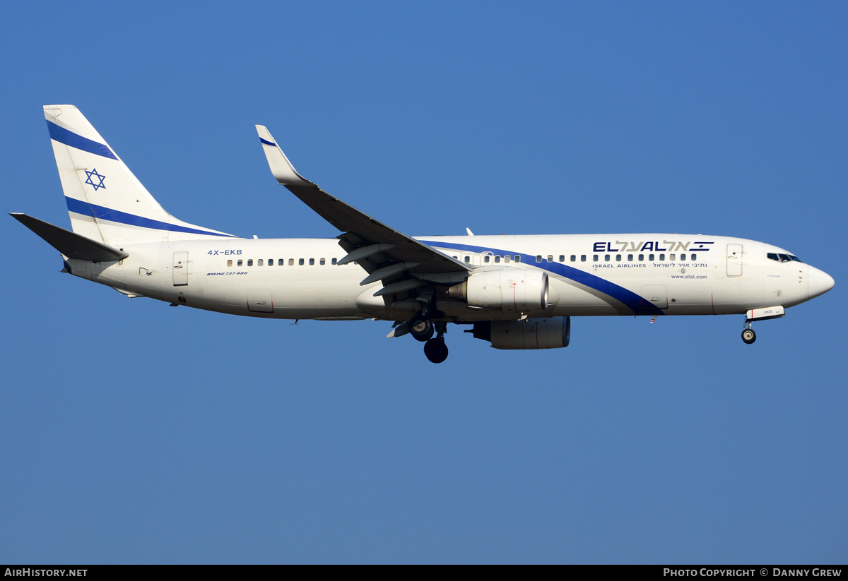 Aircraft Photo of 4X-EKB | Boeing 737-858 | El Al Israel Airlines | AirHistory.net #188895
