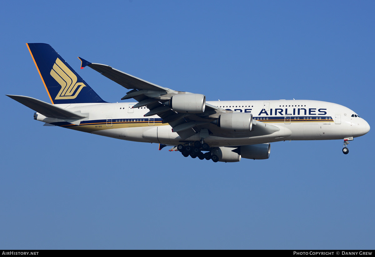 Aircraft Photo of 9V-SKS | Airbus A380-841 | Singapore Airlines | AirHistory.net #188902