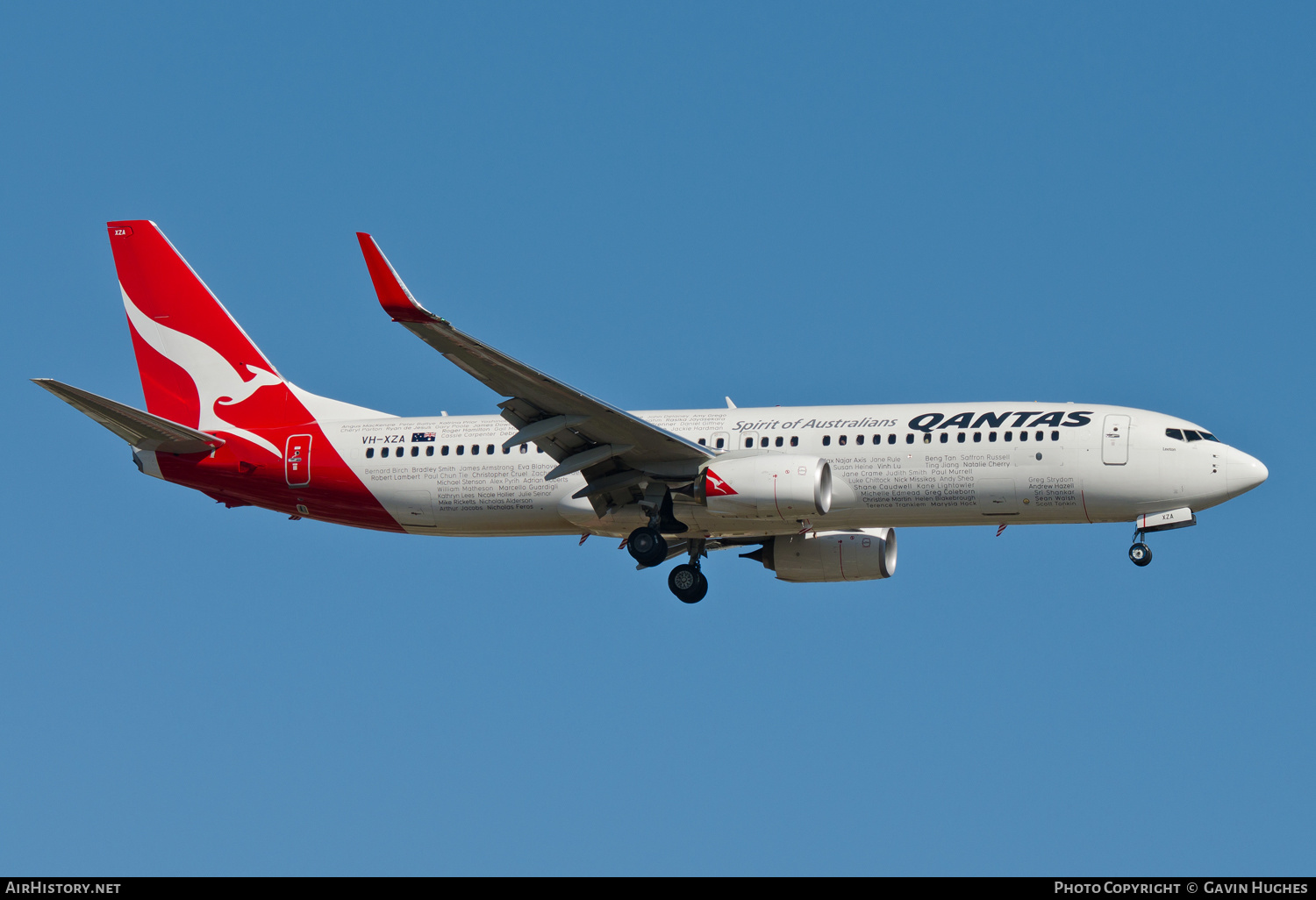 Aircraft Photo of VH-XZA | Boeing 737-838 | Qantas | AirHistory.net #188911