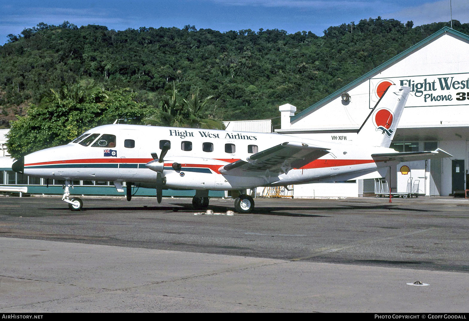 Aircraft Photo of VH-XFH | Embraer EMB-110P1 Bandeirante | Flight West Airlines | AirHistory.net #188928