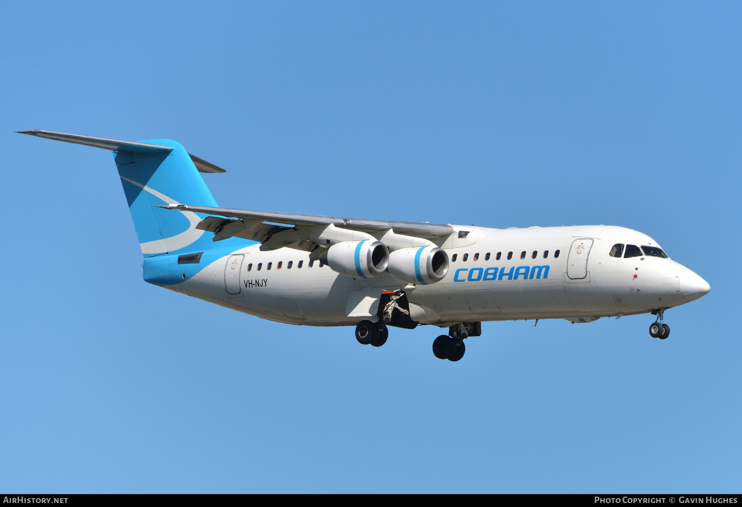 Aircraft Photo of VH-NJY | British Aerospace Avro 146-RJ100 | Cobham Aviation Services | AirHistory.net #188941