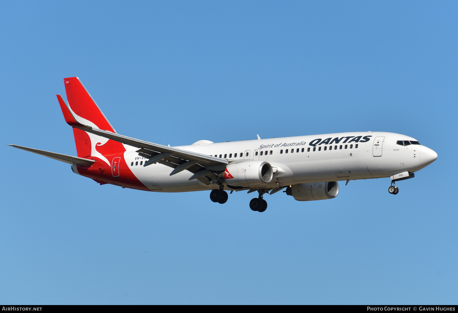 Aircraft Photo of VH-VXO | Boeing 737-838 | Qantas | AirHistory.net #188949
