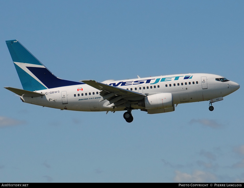 Aircraft Photo of C-GBWS | Boeing 737-6CT | WestJet | AirHistory.net #188986