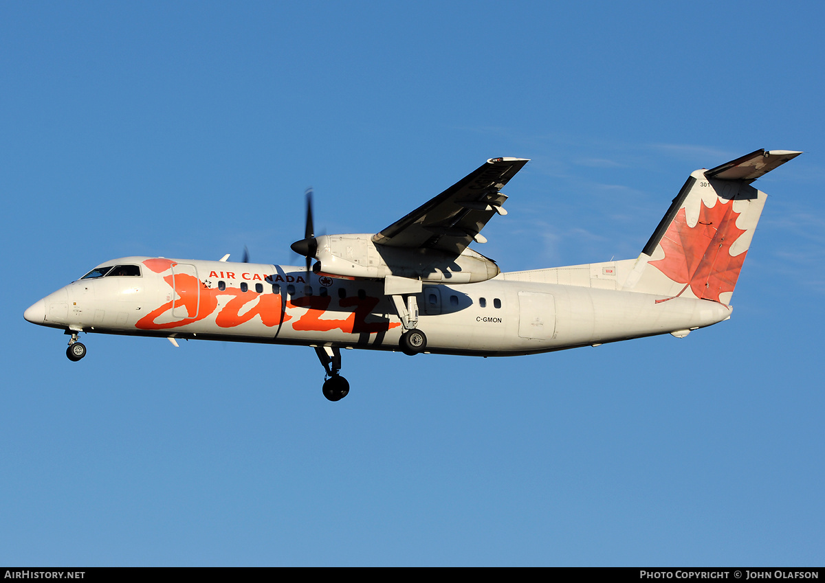 Aircraft Photo of C-GMON | De Havilland Canada DHC-8-301 Dash 8 | Air Canada Jazz | AirHistory.net #189002