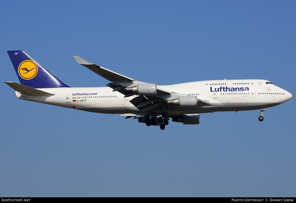 Aircraft Photo of D-ABTF | Boeing 747-430M | Lufthansa | AirHistory.net #189019