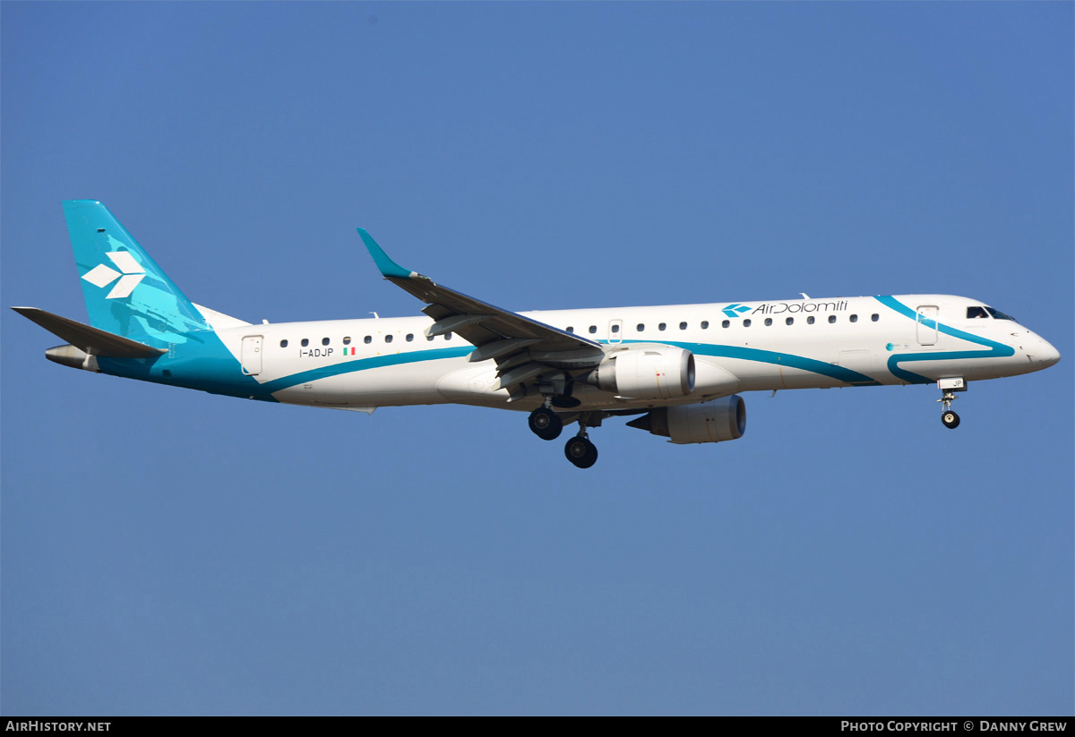 Aircraft Photo of I-ADJP | Embraer 195LR (ERJ-190-200LR) | Air Dolomiti | AirHistory.net #189062