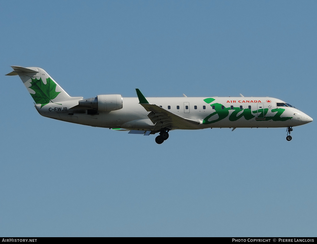 Aircraft Photo of C-FWJB | Canadair CRJ-100ER (CL-600-2B19) | Air Canada Jazz | AirHistory.net #189065