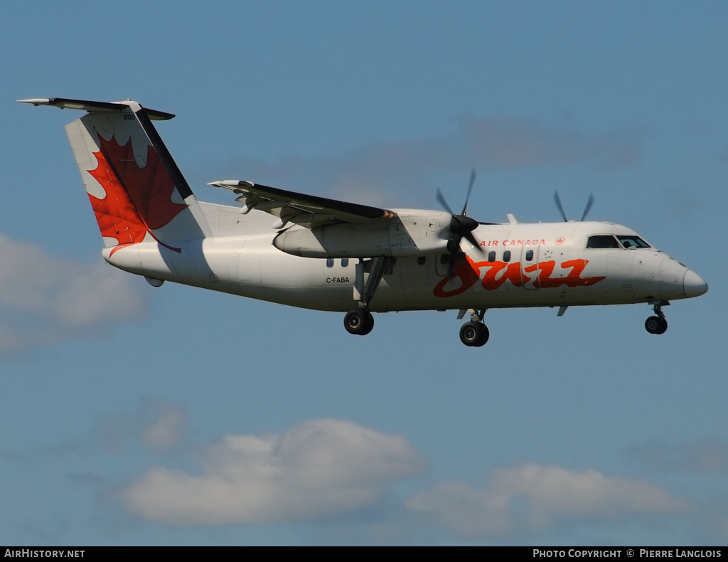 Aircraft Photo of C-FABA | De Havilland Canada DHC-8-102 Dash 8 | Air Canada Jazz | AirHistory.net #189091