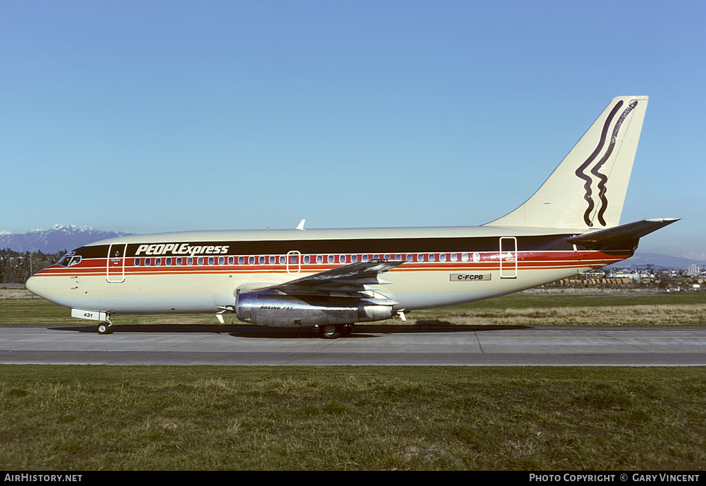 Aircraft Photo of C-FCPB | Boeing 737-217 | PeoplExpress | AirHistory.net #189140