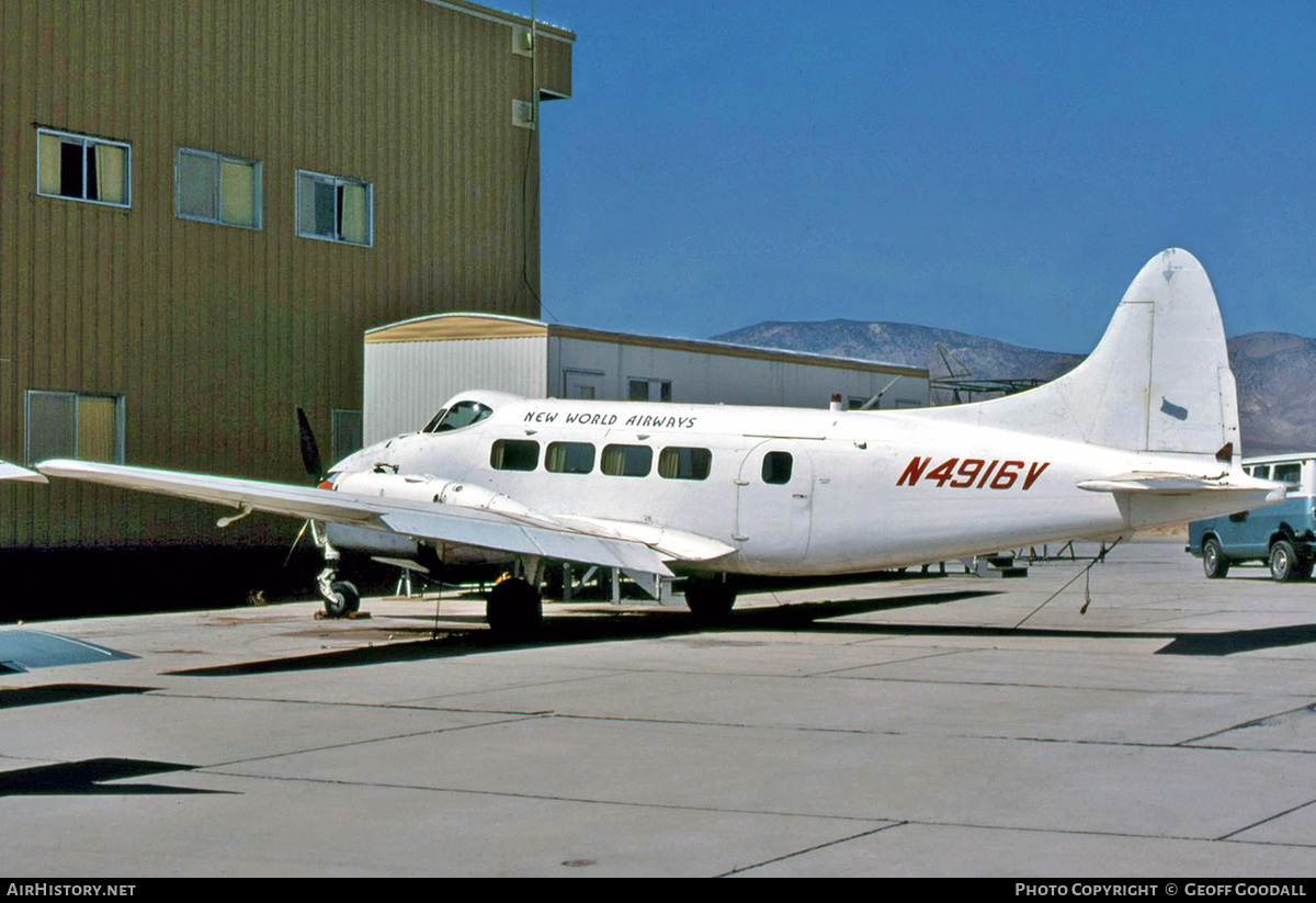 Aircraft Photo of N4916V | De Havilland D.H. 104 Dove 5A | New World Airways | AirHistory.net #189345