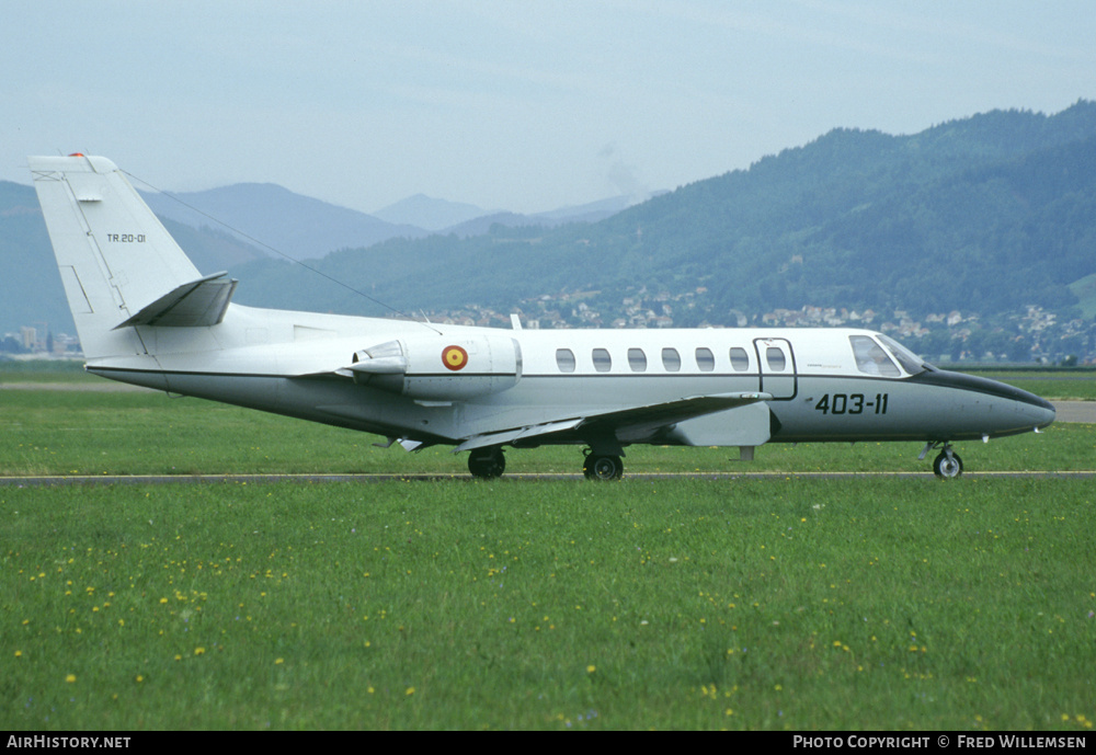 Aircraft Photo of TR.20-01 | Cessna 560 Citation V | Spain - Air Force | AirHistory.net #189490