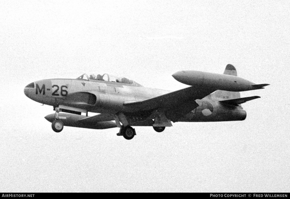 Aircraft Photo of M-26 | Lockheed T-33A | Netherlands - Air Force | AirHistory.net #189495