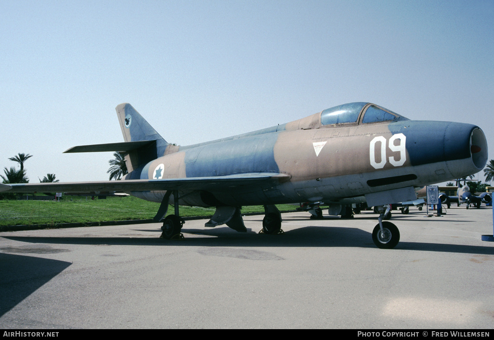 Aircraft Photo of 09 | Dassault MD-454 Mystere IV A | Israel - Air Force | AirHistory.net #189503