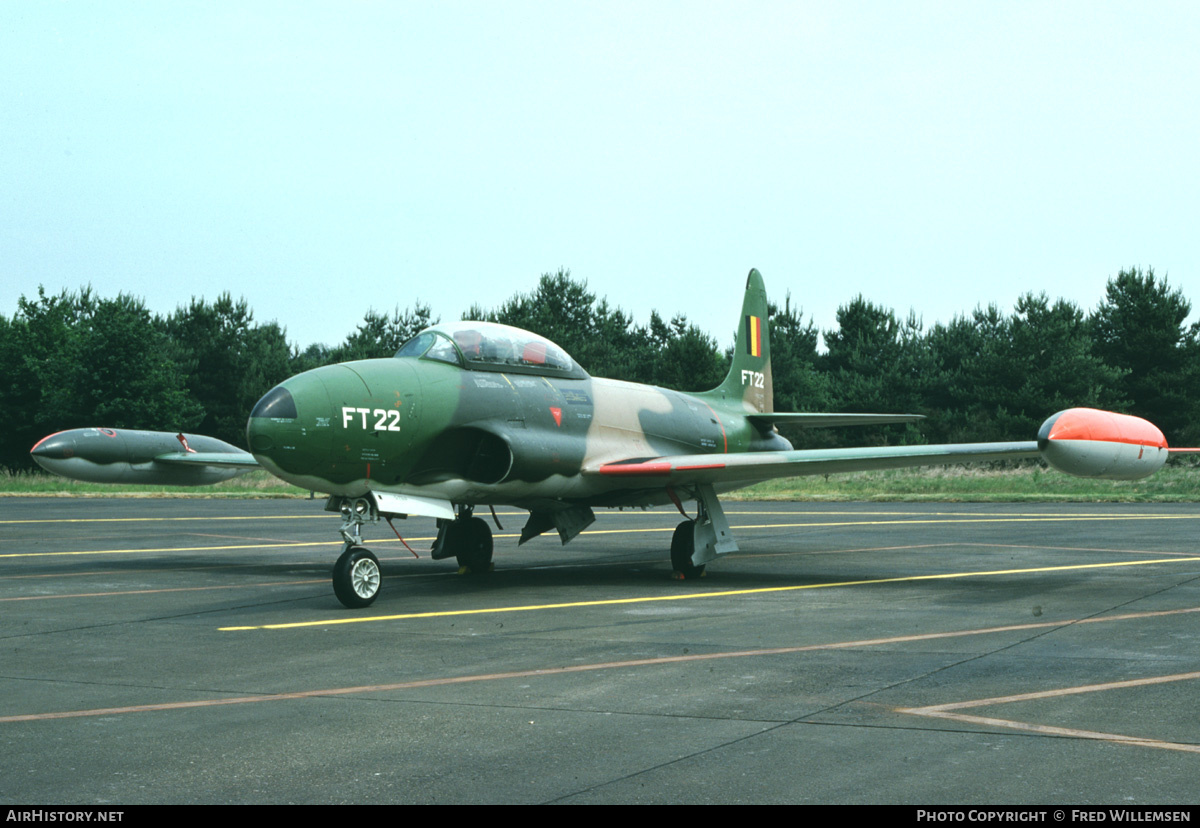 Aircraft Photo of FT22 | Lockheed T-33A | Belgium - Air Force | AirHistory.net #189506