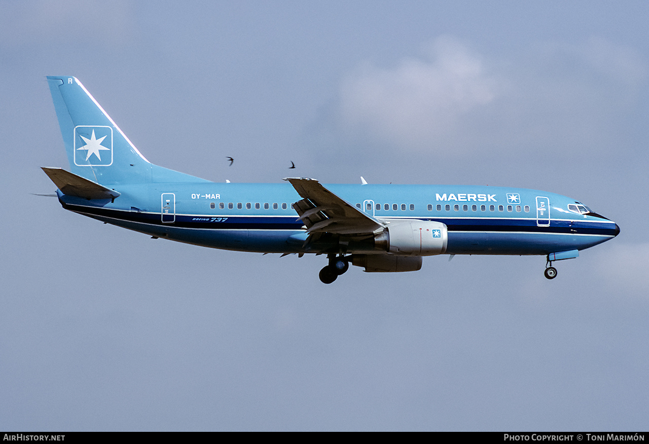 Aircraft Photo of OY-MAR | Boeing 737-3L9 | Maersk Air | AirHistory.net #189676