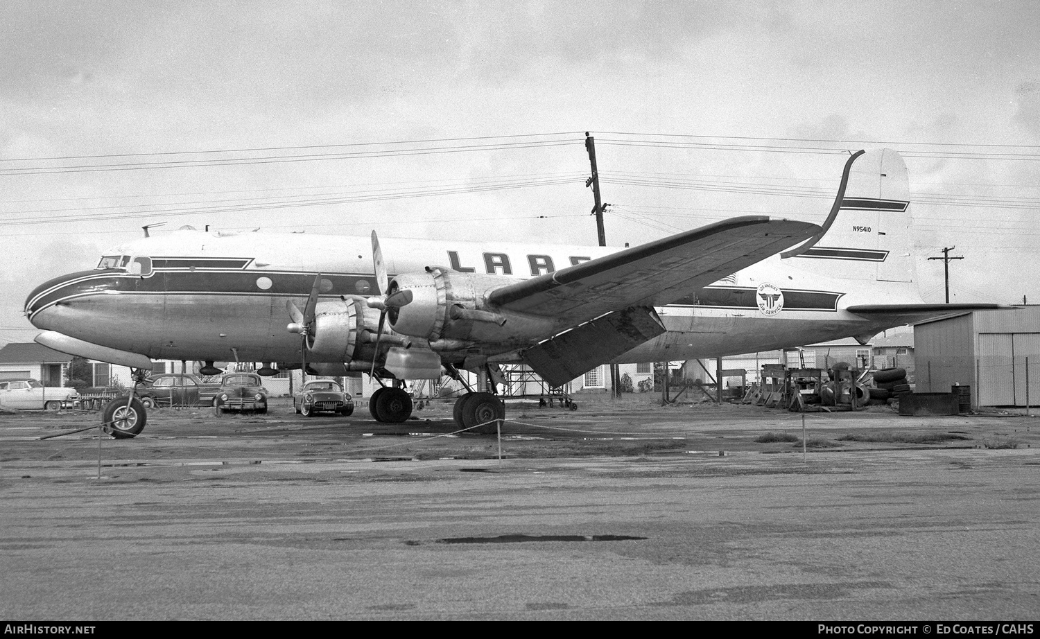 Aircraft Photo of N95410 | Douglas C-54A Skymaster | LAAS - Los Angeles Air Services | AirHistory.net #189679