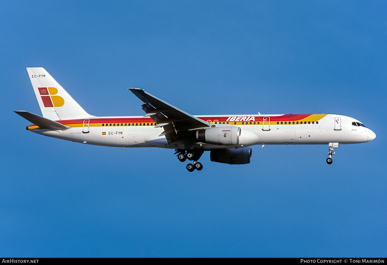 Aircraft Photo of EC-FYM | Boeing 757-256 | Iberia | AirHistory.net #189884