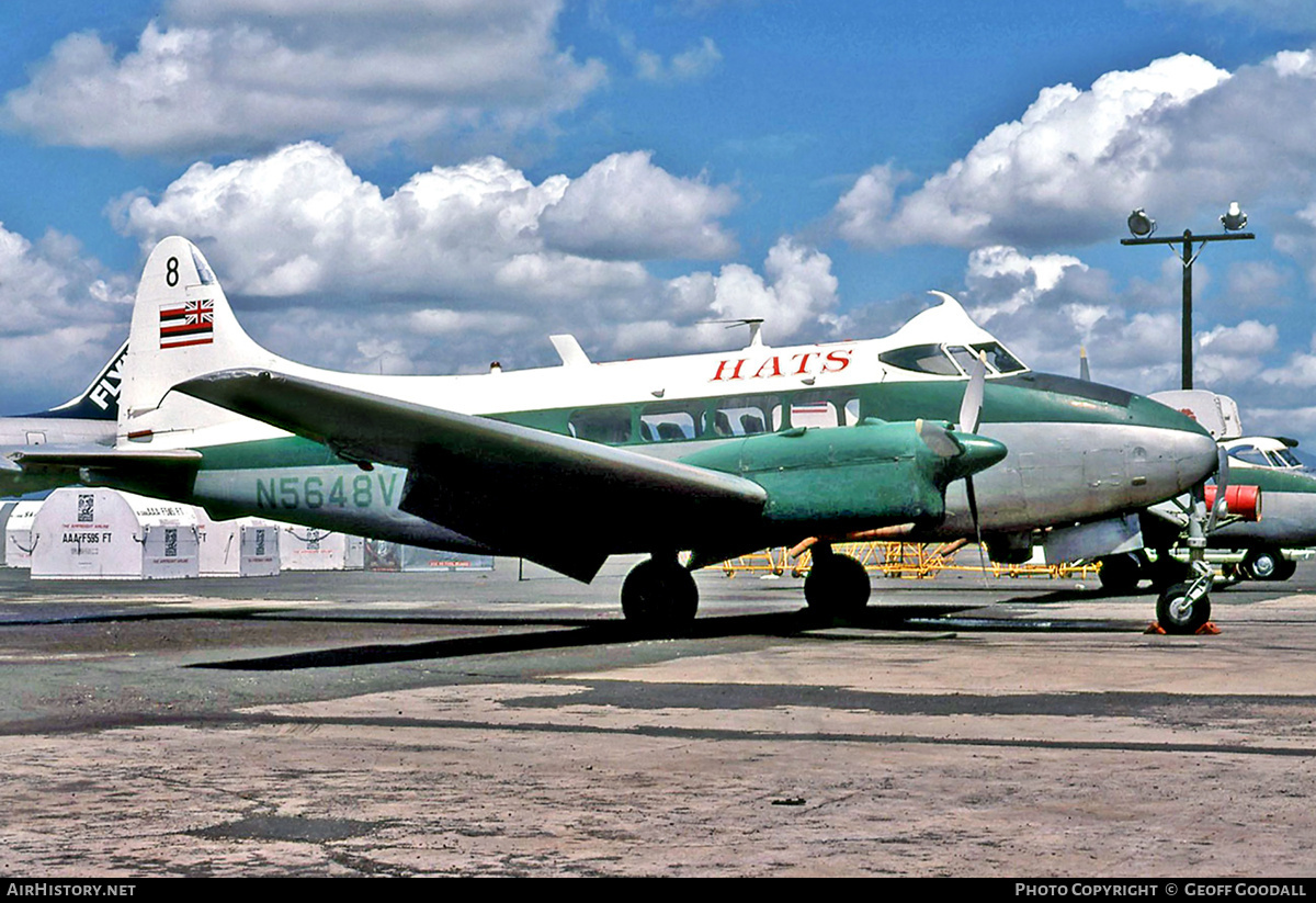 Aircraft Photo of N5648V | De Havilland D.H. 104 Dove 5A | Hawaiian Air Tour Service - HATS | AirHistory.net #189901