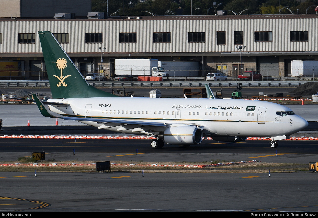 Aircraft Photo of HZ-MF2 | Boeing 737-7FG BBJ | Kingdom of Saudi Arabia | AirHistory.net #189929