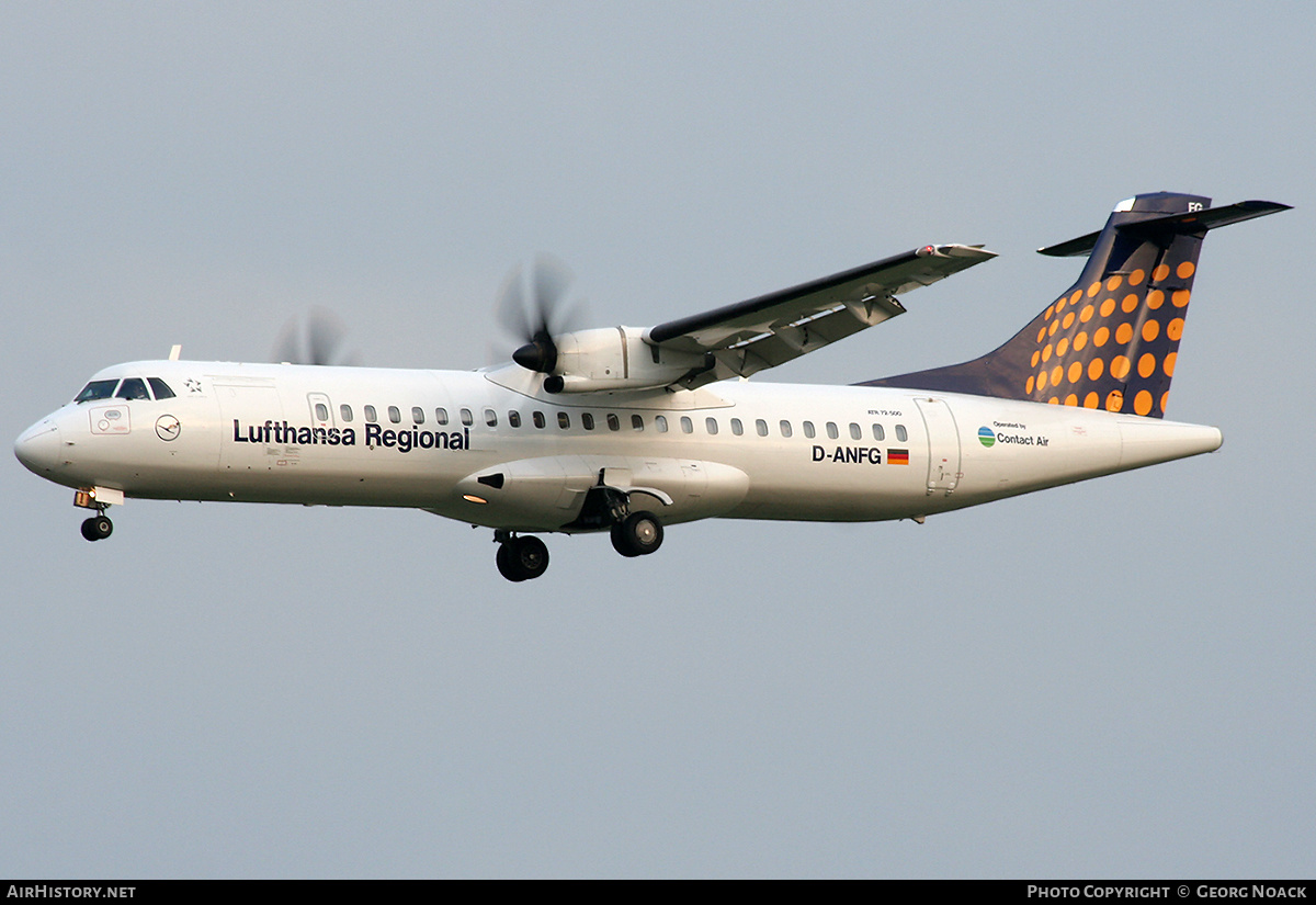 Aircraft Photo of D-ANFG | ATR ATR-72-500 (ATR-72-212A) | Lufthansa Regional | AirHistory.net #189932