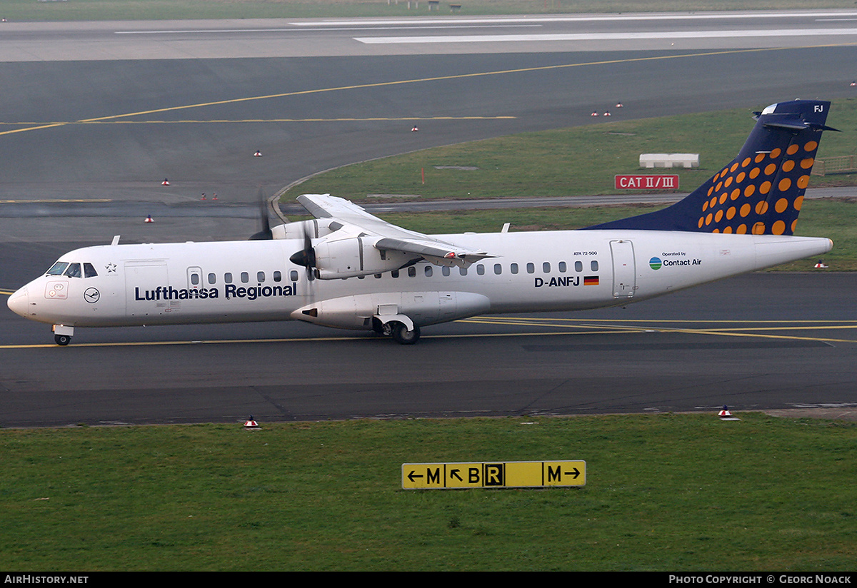Aircraft Photo of D-ANFJ | ATR ATR-72-500 (ATR-72-212A) | Lufthansa Regional | AirHistory.net #189944