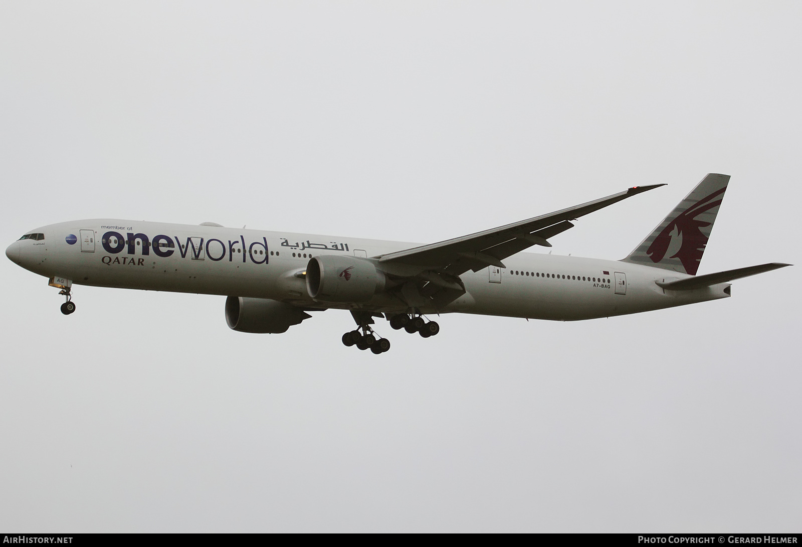 Aircraft Photo of A7-BAG | Boeing 777-3DZ/ER | Qatar Airways | AirHistory.net #190040