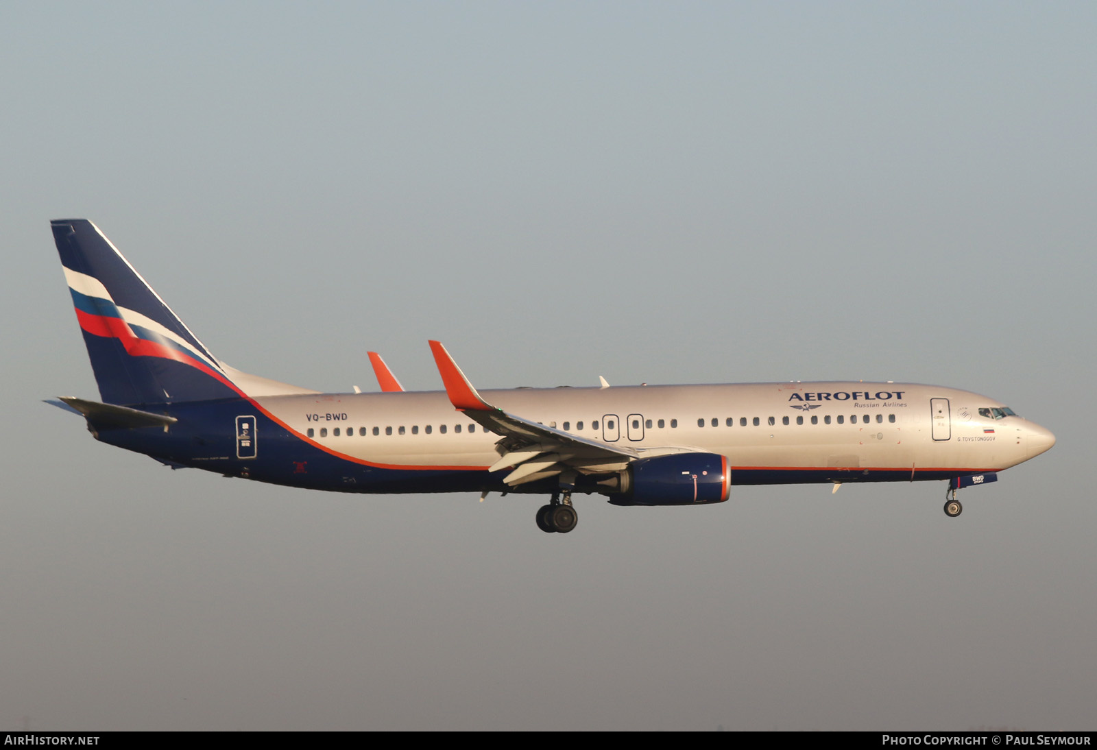 Aircraft Photo of VQ-BWD | Boeing 737-8LJ | Aeroflot - Russian Airlines | AirHistory.net #190069