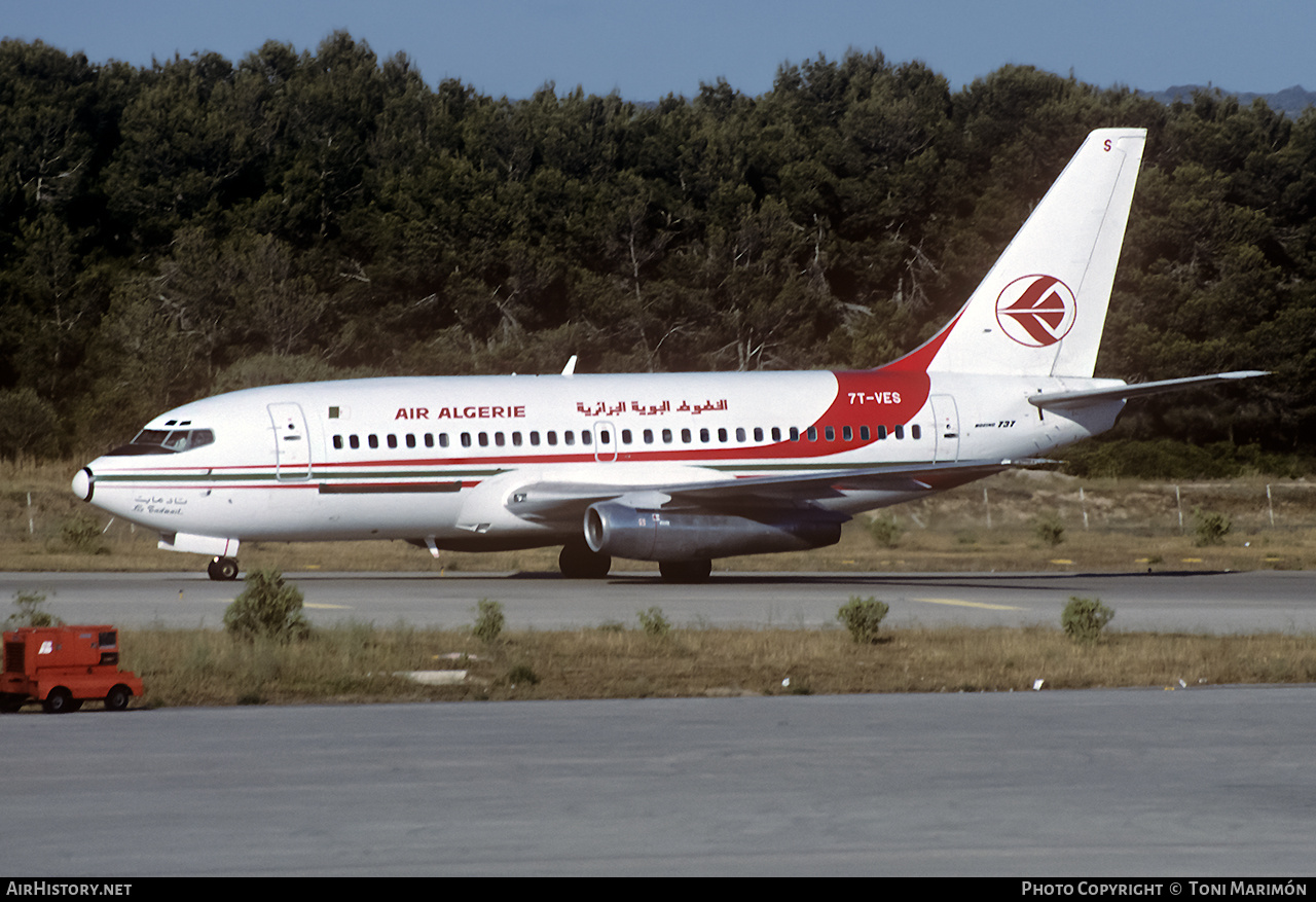 Aircraft Photo of 7T-VES | Boeing 737-2D6C/Adv | Air Algérie | AirHistory.net #190162