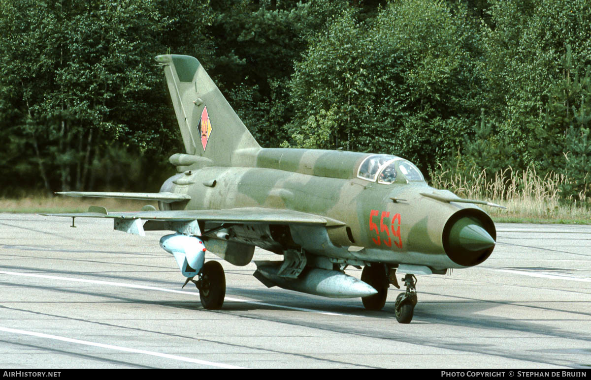 Aircraft Photo of 559 | Mikoyan-Gurevich MiG-21M | East Germany - Air Force | AirHistory.net #190179