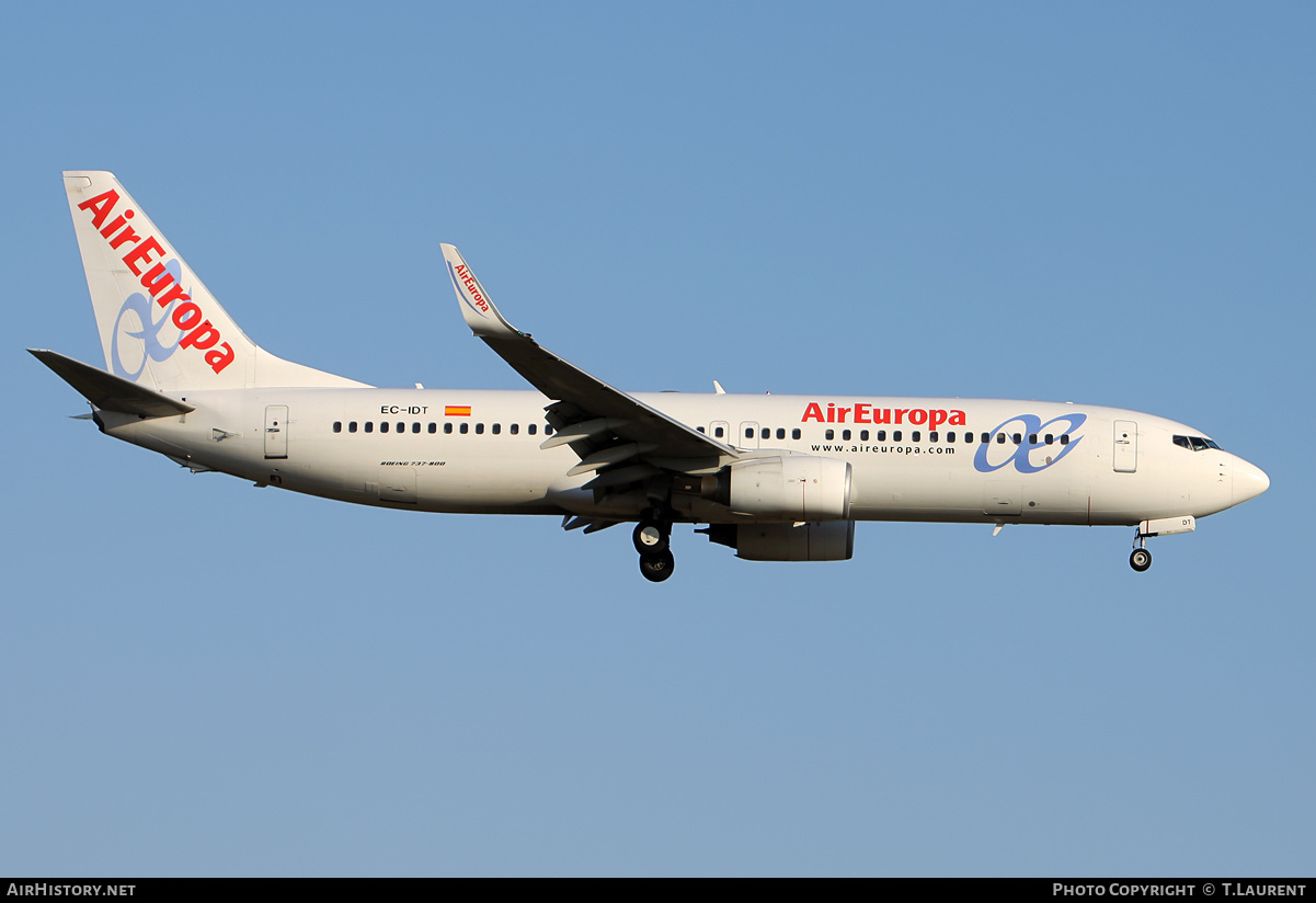 Aircraft Photo of EC-IDT | Boeing 737-86Q | Air Europa | AirHistory.net #190225