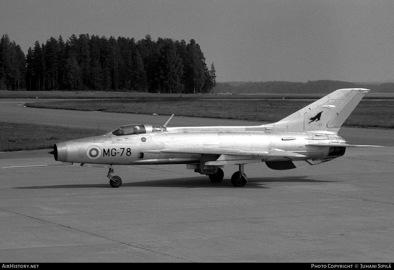Aircraft Photo of MG-78 | Mikoyan-Gurevich MiG-21F-13 | Finland - Air Force | AirHistory.net #190509