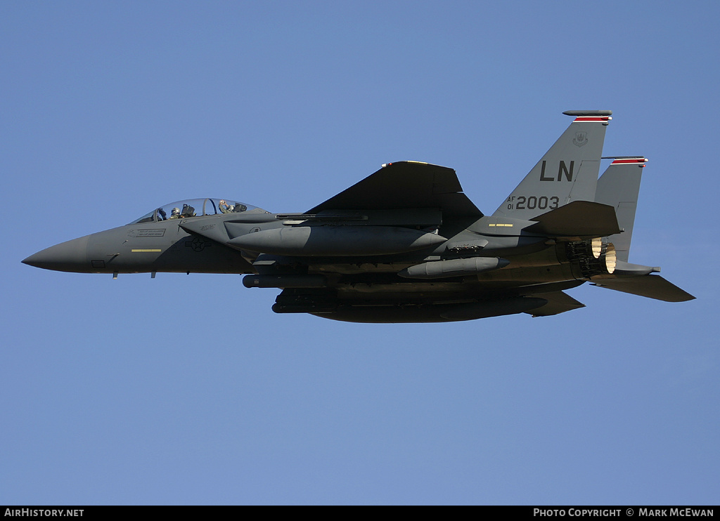 Aircraft Photo of 01-2003 / AF01-2003 | Boeing F-15E Strike Eagle | USA - Air Force | AirHistory.net #190516