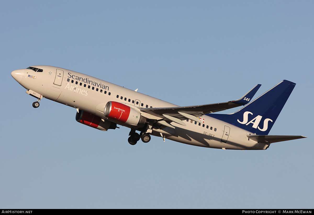 Aircraft Photo of SE-RET | Boeing 737-76N | Scandinavian Airlines - SAS | AirHistory.net #190524
