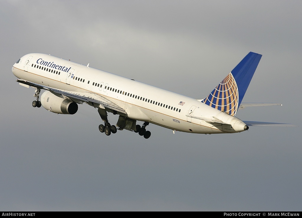 Aircraft Photo of N12116 | Boeing 757-224 | Continental Airlines | AirHistory.net #190548