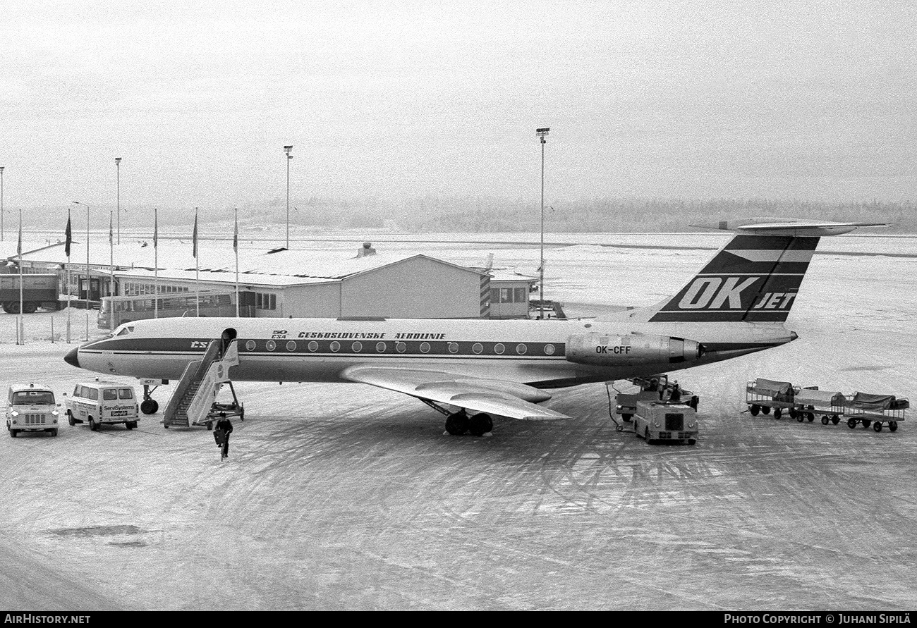 Aircraft Photo of OK-CFF | Tupolev Tu-134A | ČSA - Československé Aerolinie - Czechoslovak Airlines | AirHistory.net #190608