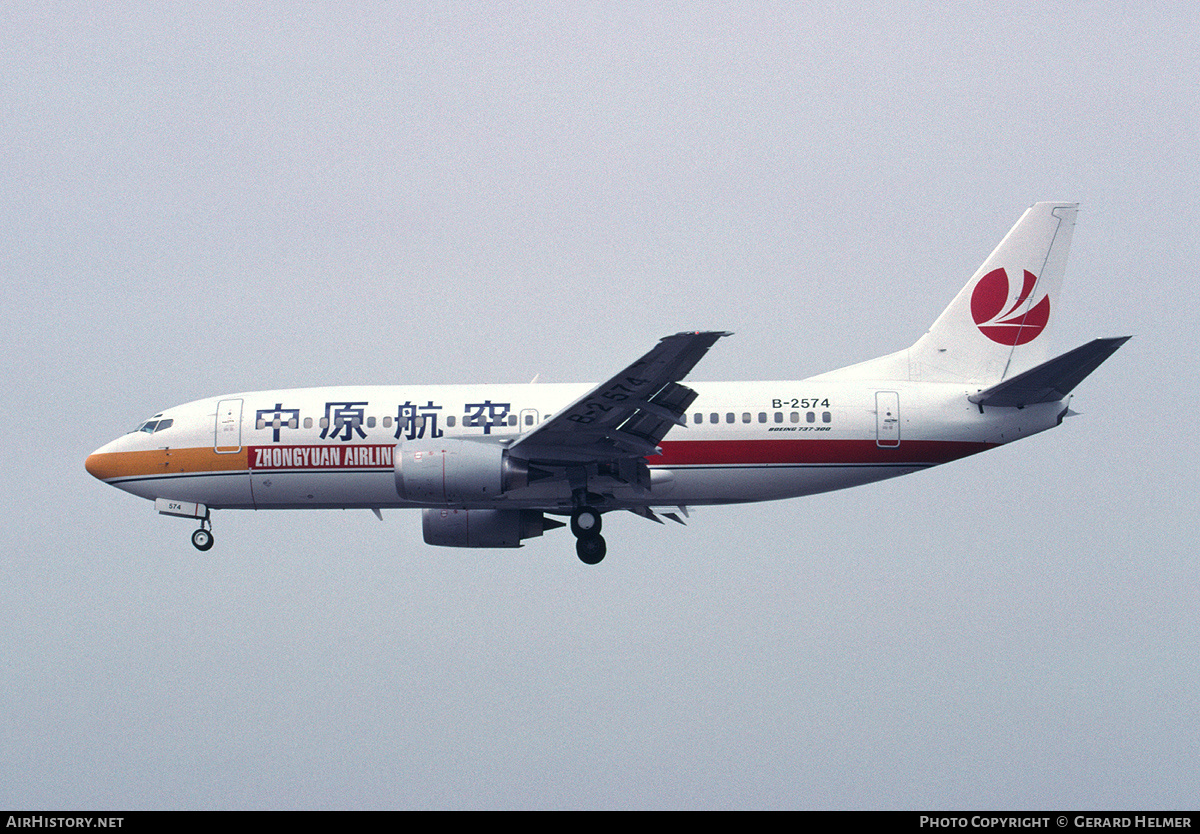 Aircraft Photo of B-2574 | Boeing 737-37K | Zhongyuan Airlines | AirHistory.net #190625