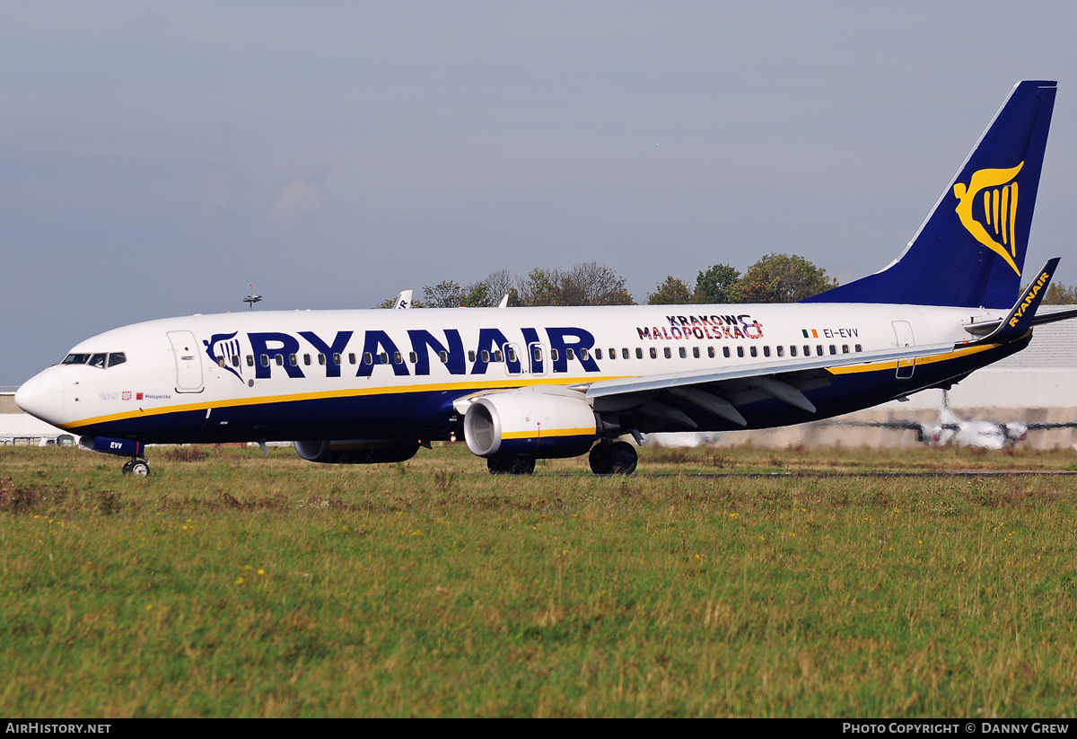 Aircraft Photo of EI-EVV | Boeing 737-8AS | Ryanair | AirHistory.net #190695