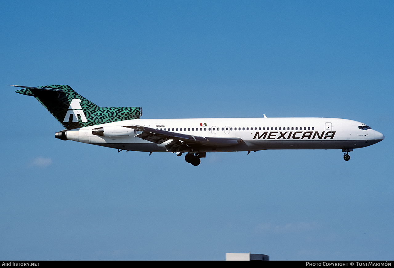 Aircraft Photo of XA-MXI | Boeing 727-2A1/Adv | Mexicana | AirHistory.net #190738